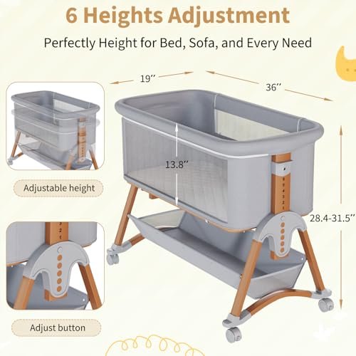 HOMMOW 5 in 1 Baby Bassinet