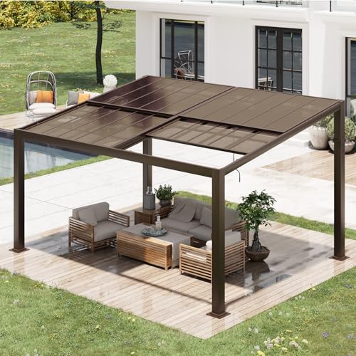 HOMMOW Gazebo 12x16 with Adjustable Polycarbonate Roofs